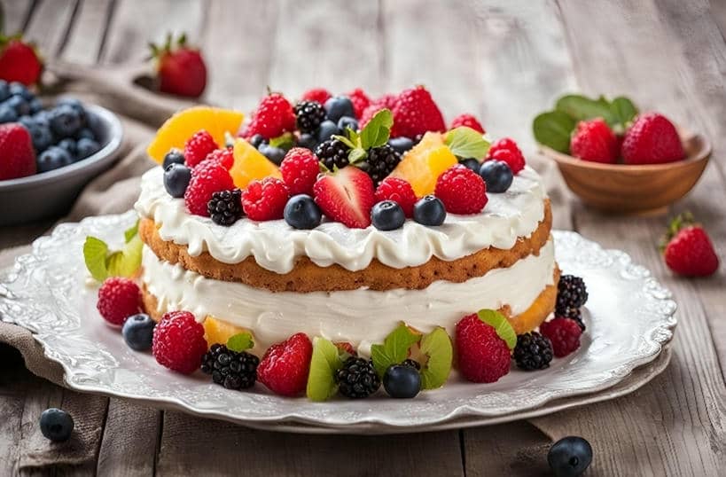 cake with fruits